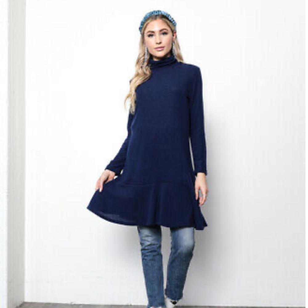 White and Warren 100% Cashmere Tunic Sweater Dress